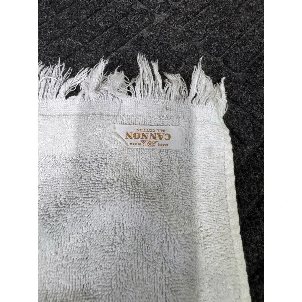 Vintage Cannon All Cotton Bath Towel Classical Nude Figures Fringe Ends STAINS
